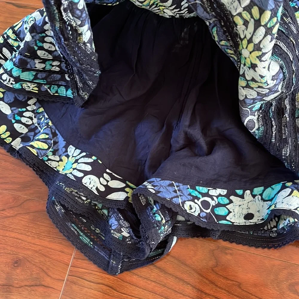 NWOT Aerie Blue and Green Floral Ruffled Skort